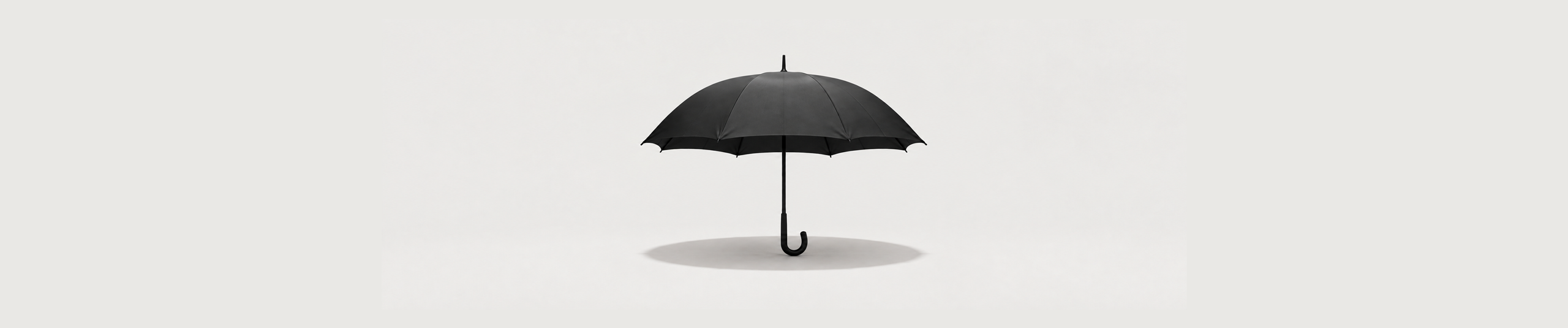 Black umbrella symbolizing the changing relationship between AI search and SEO